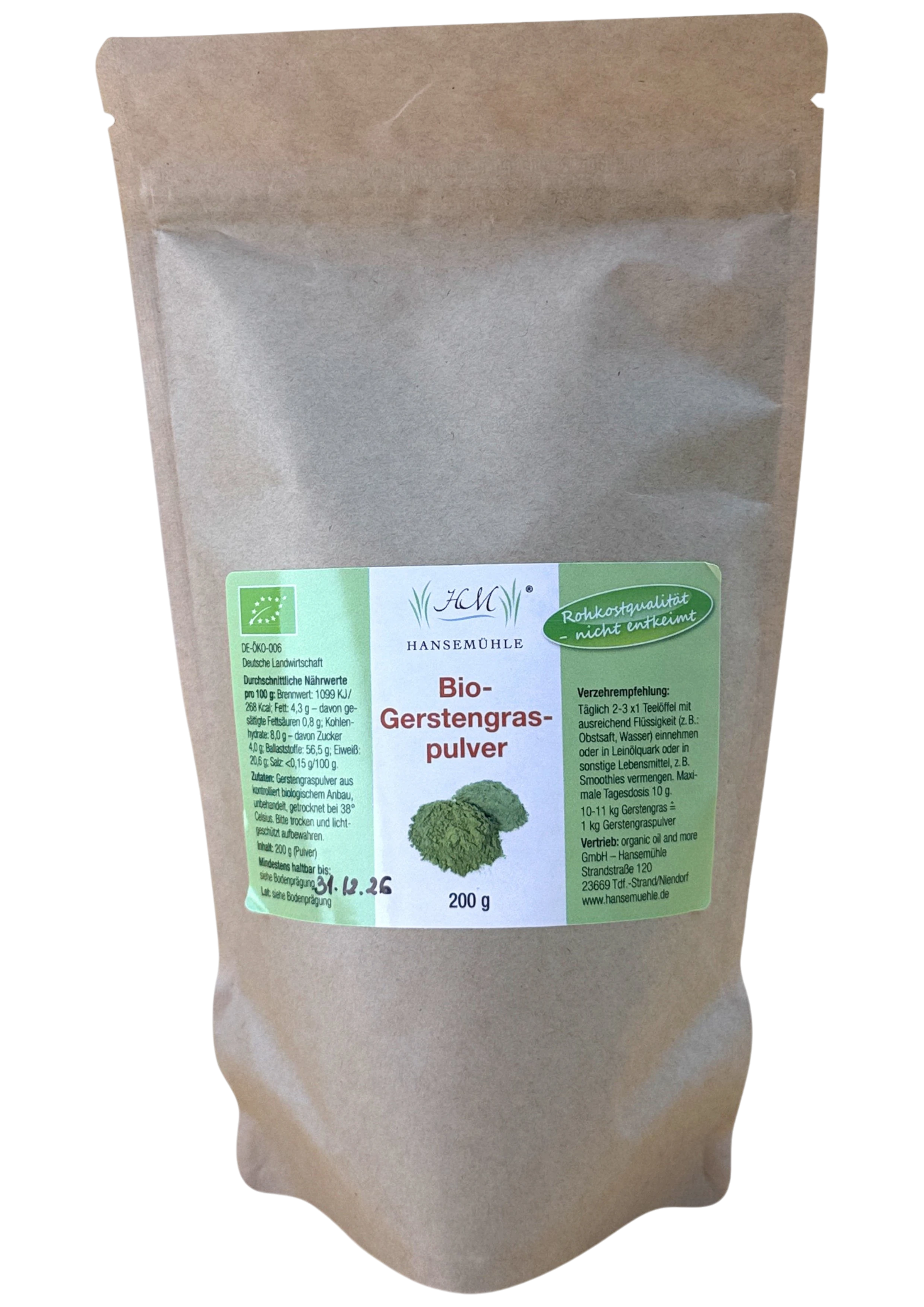 Bio-Gerstengraspulver