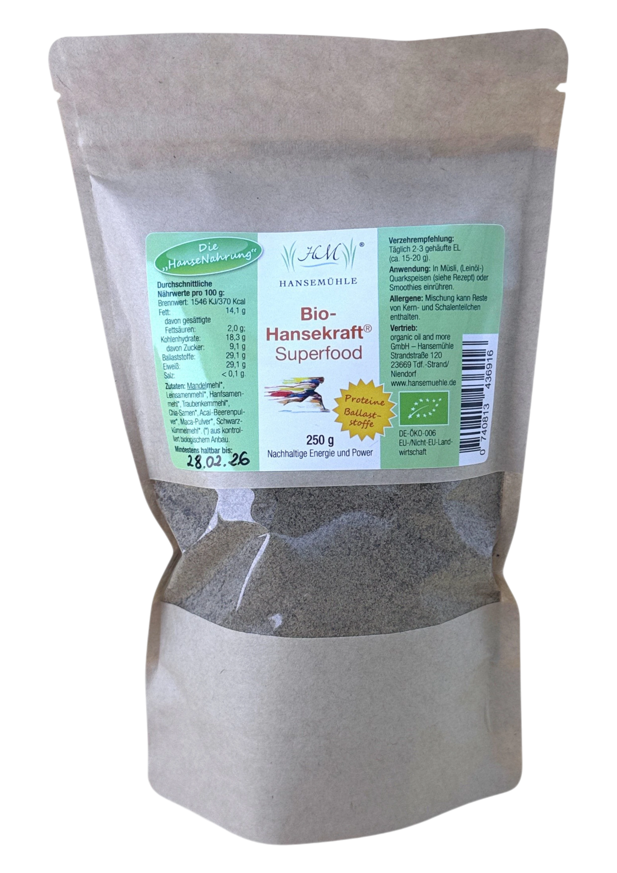 Bio-Hansekraft Superfood vegan glutenfrei