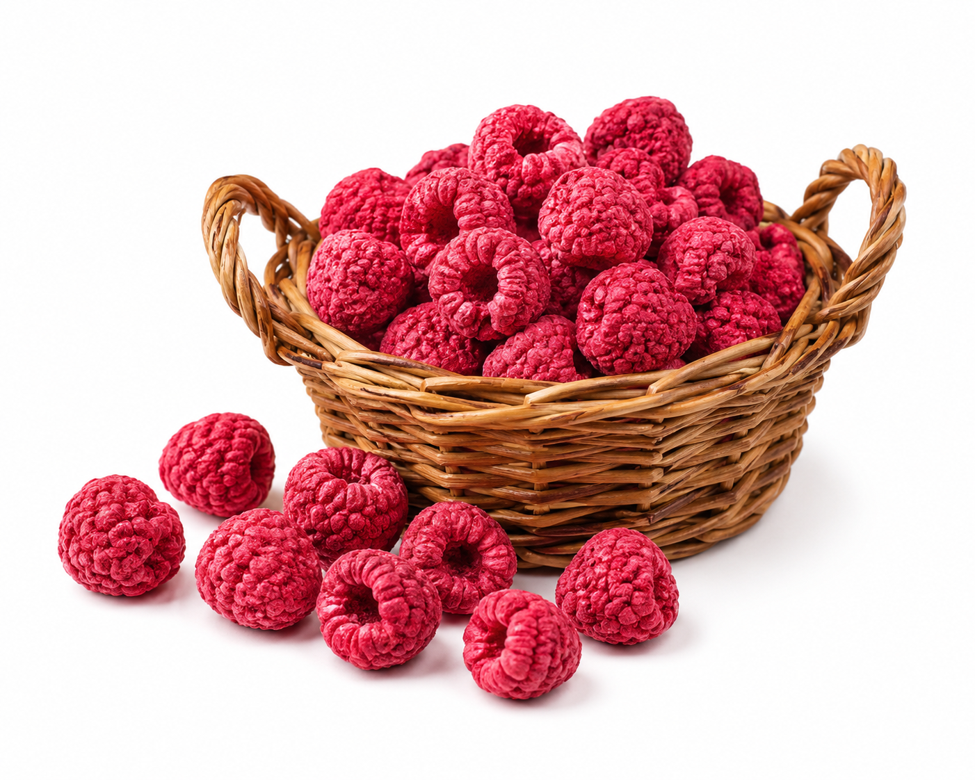 Bio-Himbeeren gefriergetrocknet