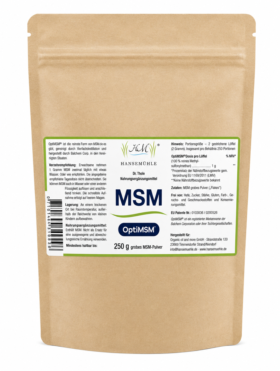 OptiMSM® Presslinge/Pulver