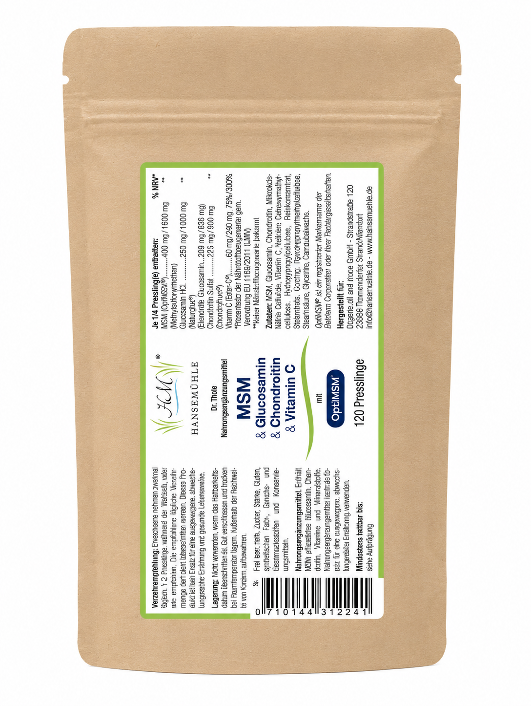 MSM-Glucosamin-Chondroitin-Vitamin C (Ester-C, Calciumascorbat)