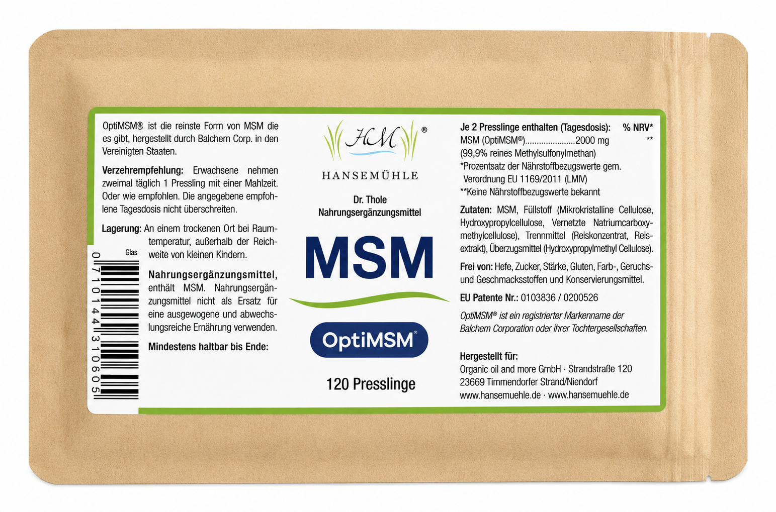 OptiMSM® Presslinge/Pulver