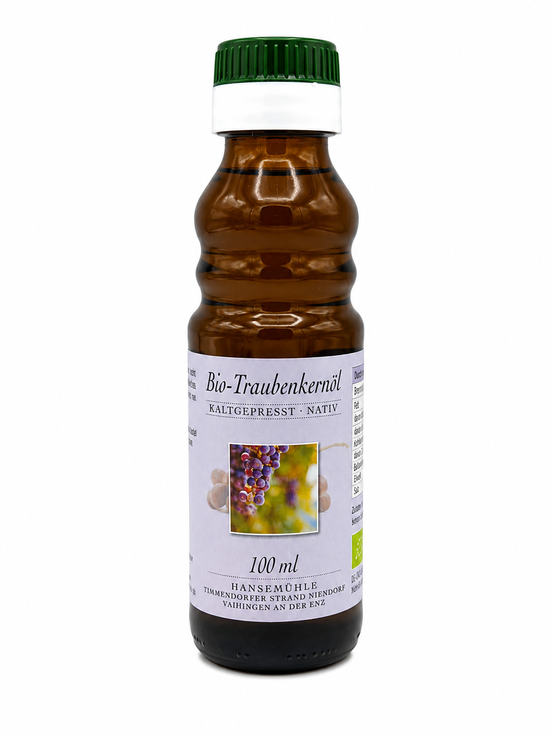 Bio-Traubenkernöl nativ (kaltgepresst)