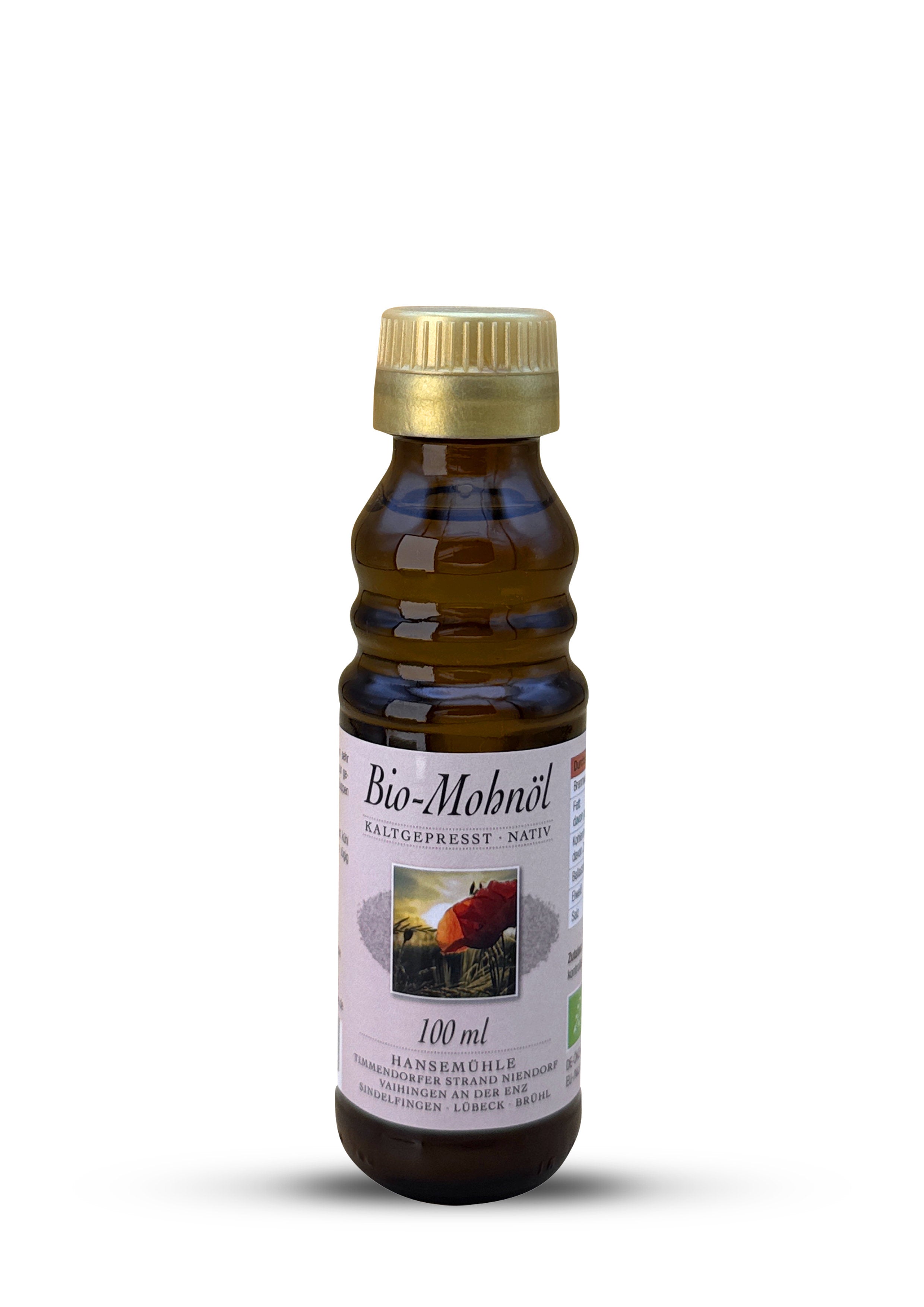 Bio-Mohnöl - nativ - ungefiltert - Feinschmecker