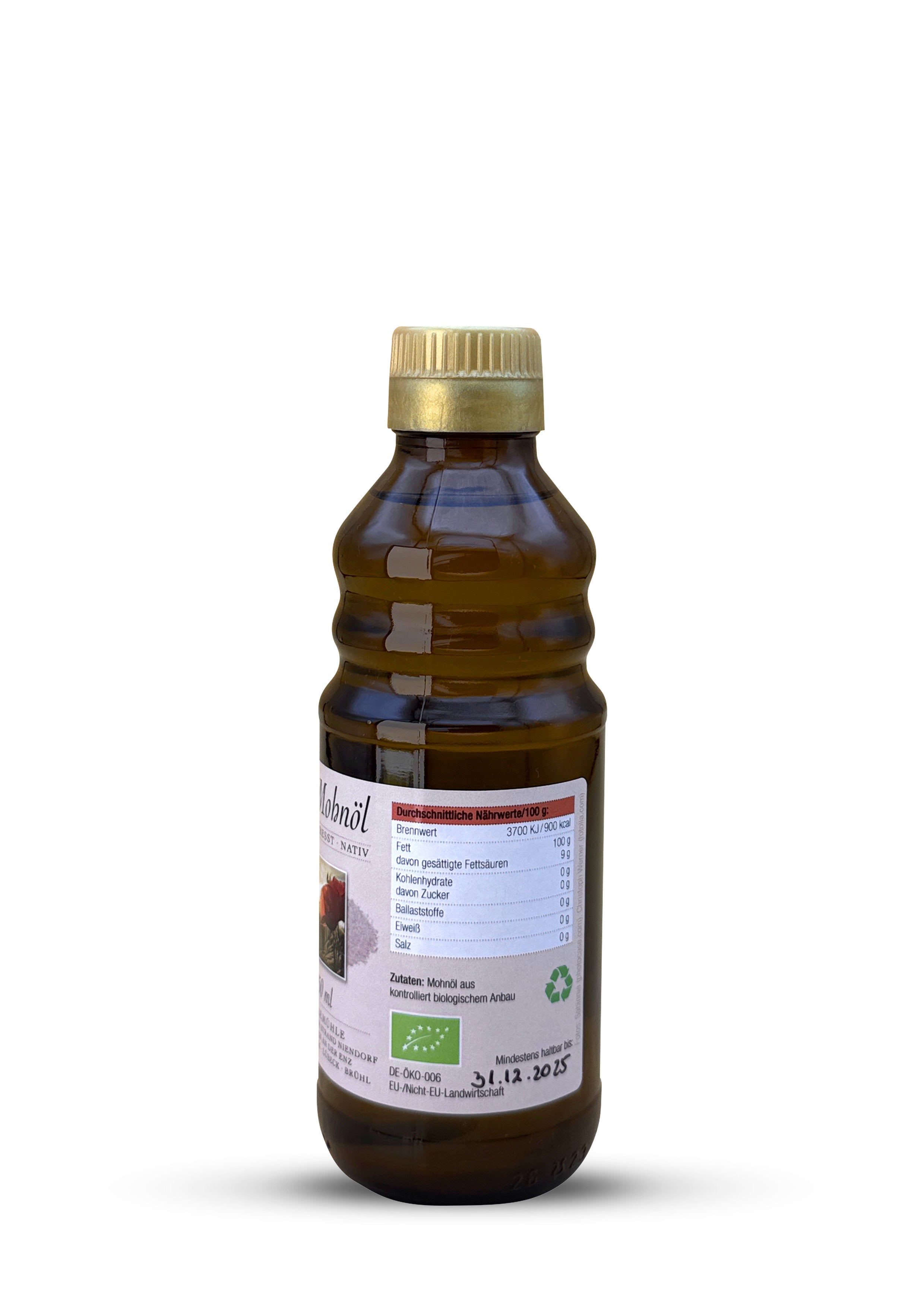 Bio-Mohnöl - nativ - ungefiltert - Feinschmecker