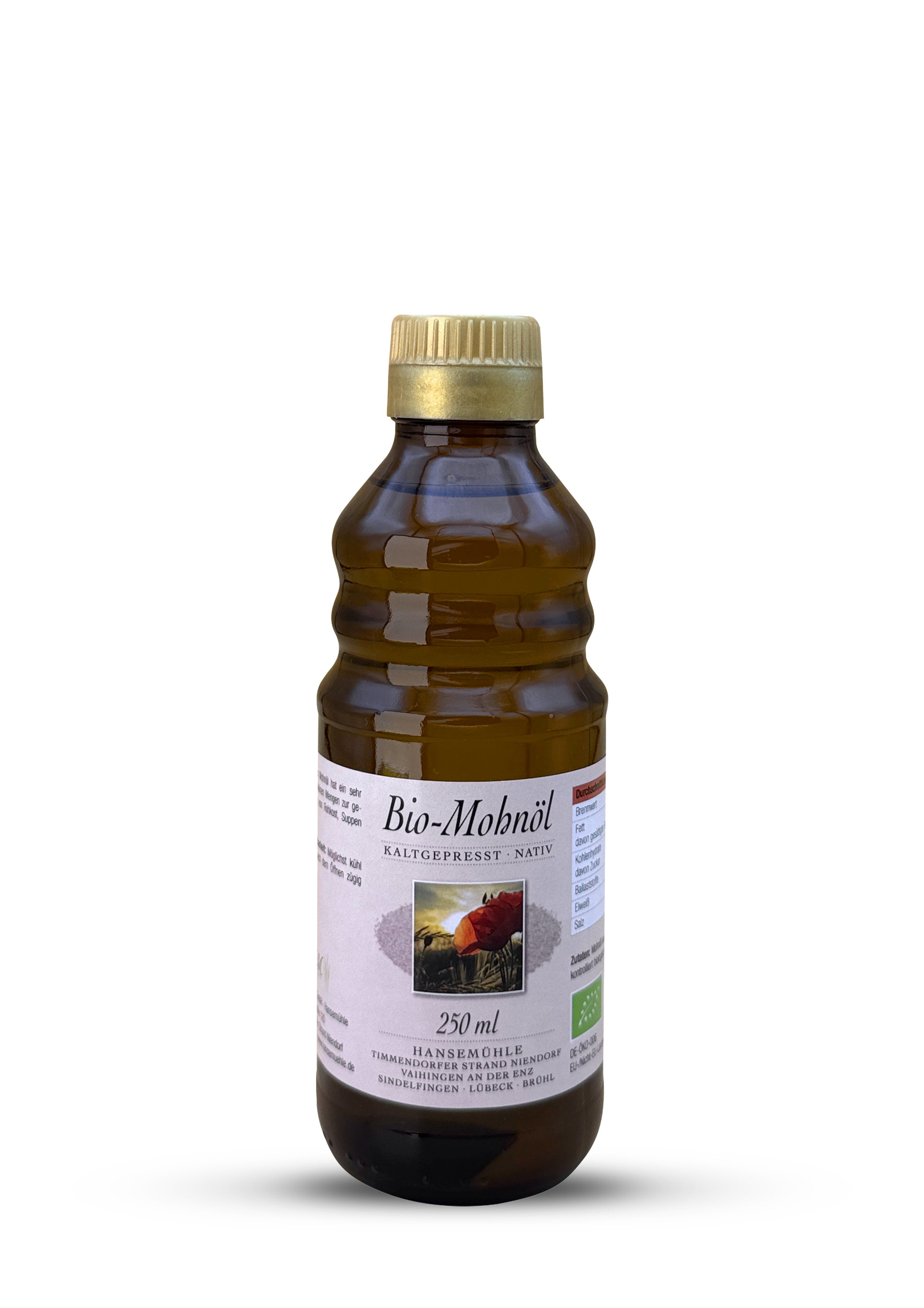 Bio-Mohnöl - nativ - ungefiltert - Feinschmecker