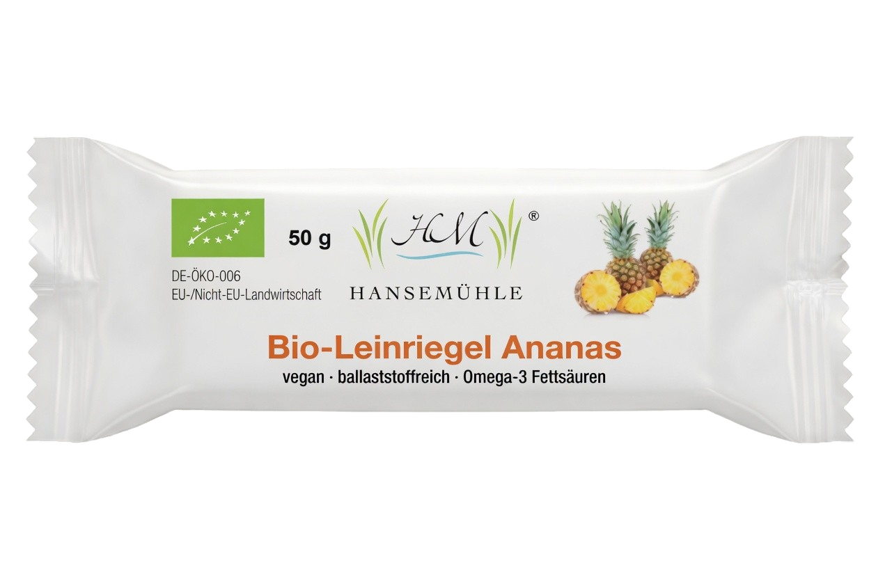 Bio-Leinriegel Ananas natur  - vegetarisch