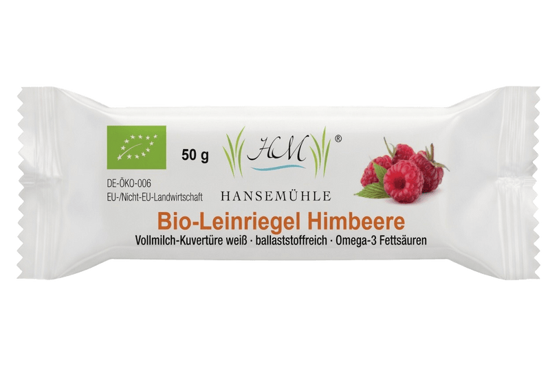Bio-Leinriegel Himbeere natur - vegetarisch