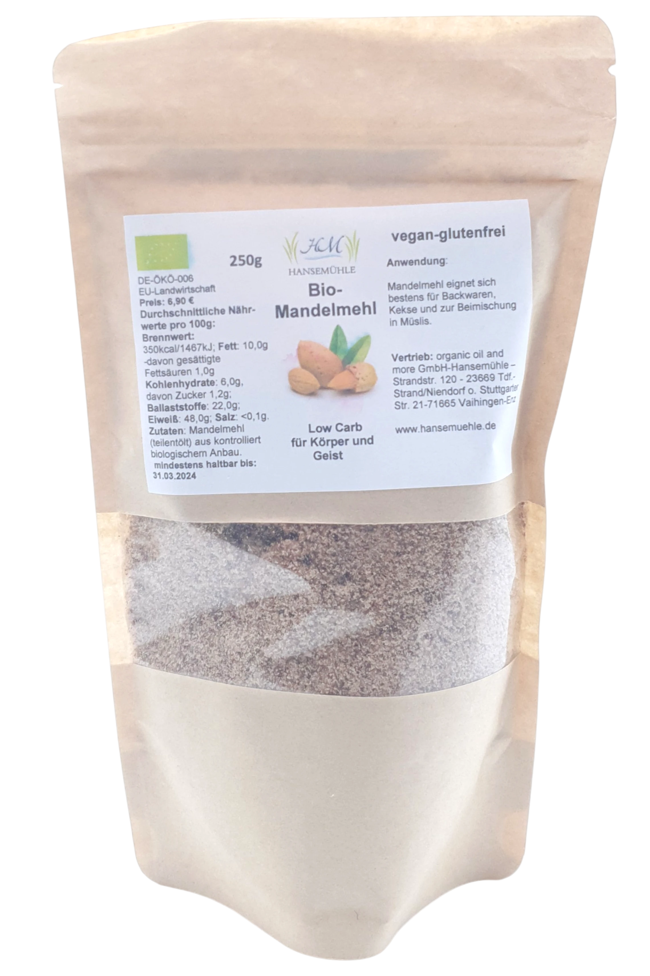 Bio-Mandelmehl - teilentölt - glutenfrei